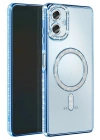 Mey İthalat®  Samsung Galaxy A06 Joke Simli Magneticsafe Kılıf - Mavi