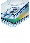 Mey İthalat®  Samsung Galaxy A06 Joke Simli Magneticsafe Kılıf - Mavi