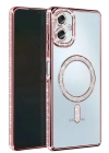 Mey İthalat®  Samsung Galaxy A06 Joke Simli Magneticsafe Kılıf - Pembe