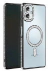 Mey İthalat®  Samsung Galaxy A06 Joke Simli Magneticsafe Kılıf - Siyah