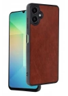 Mey İthalat®  Samsung Galaxy A06 Kılıf Aras Deri Kapak - Bordo
