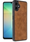 Mey İthalat®  Samsung Galaxy A06 Kılıf Aras Deri Kapak - Taba