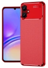 Mey İthalat®  Samsung Galaxy A06 Kılıf Auto Focus Karbon Kapak - Kırmızı
