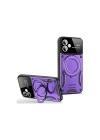 Mey İthalat®  Samsung Galaxy A06 Kılıf Joy Lens Standlı Kapak - Mor