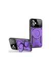 Mey İthalat®  Samsung Galaxy A06 Kılıf Joy Lens Standlı Kapak - Mor