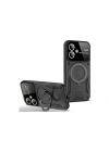 Mey İthalat®  Samsung Galaxy A06 Kılıf Joy Lens Standlı Kapak - Siyah