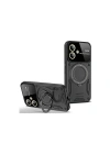 Mey İthalat®  Samsung Galaxy A06 Kılıf Joy Lens Standlı Kapak - Siyah