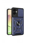Mey İthalat®  Samsung Galaxy A06 Kılıf Pars Lens Yüzüklü Silikon - Lacivert