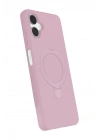 Mey İthalat®  Samsung Galaxy A06 Regal Magsafe Standlı Kapak - Açık Pembe