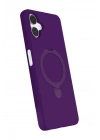 Mey İthalat®  Samsung Galaxy A06 Regal Magsafe Standlı Kapak - Derin Mor