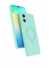 Mey İthalat®  Samsung Galaxy A06 Regal Magsafe Standlı Kapak - Su Yeşili