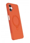 Mey İthalat®  Samsung Galaxy A06 Regal Magsafe Standlı Kapak - Turuncu