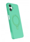 Mey İthalat®  Samsung Galaxy A06 Regal Magsafe Standlı Kapak - Yeşil