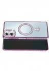 Mey İthalat®  Samsung Galaxy A07 4G Joke Simli Magneticsafe Kılıf - Derin Mor