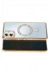 Mey İthalat®  Samsung Galaxy A07 4G Joke Simli Magneticsafe Kılıf - Gold