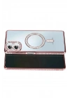 Mey İthalat®  Samsung Galaxy A07 4G Joke Simli Magneticsafe Kılıf - Pembe