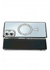 Mey İthalat®  Samsung Galaxy A07 4G Joke Simli Magneticsafe Kılıf - Siyah