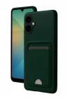 Mey İthalat®  Samsung Galaxy A07 4G Kelvin Kartvizitli Silikon - Koyu Yeşil