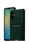 Mey İthalat®  Samsung Galaxy A07 4G Kelvin Kartvizitli Silikon - Koyu Yeşil