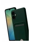 Mey İthalat®  Samsung Galaxy A07 4G Kelvin Kartvizitli Silikon - Koyu Yeşil