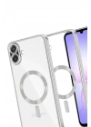 Mey İthalat®  Samsung Galaxy A07 4G Kross Magneticsafe Kapak - Gümüş