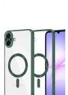 Mey İthalat®  Samsung Galaxy A07 4G Kross Magneticsafe Kapak - Koyu Yeşil