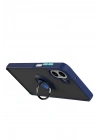 Mey İthalat®  Samsung Galaxy A07 4G Montreal Yüzüklü Silikon Kapak - Lacivert
