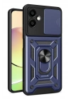 Mey İthalat®  Samsung Galaxy A07 4G Pars Lens Yüzüklü Silikon - Lacivert