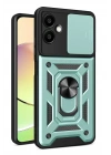 Mey İthalat®  Samsung Galaxy A07 4G Pars Lens Yüzüklü Silikon - Yeşil