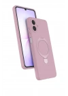 Mey İthalat®  Samsung Galaxy A07 4G Regal Magsafe Standlı Kapak - Açık Pembe
