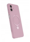 Mey İthalat®  Samsung Galaxy A07 4G Regal Magsafe Standlı Kapak - Açık Pembe