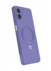Mey İthalat®  Samsung Galaxy A07 4G Regal Magsafe Standlı Kapak - Lila