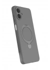 Mey İthalat®  Samsung Galaxy A07 4G Regal Magsafe Standlı Kapak - Titan Gri