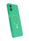 Mey İthalat®  Samsung Galaxy A07 4G Regal Magsafe Standlı Kapak - Yeşil