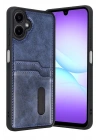 Mey İthalat®  Samsung Galaxy A07 4G Sara Kartvizitli Deri Kılıf - Lacivert