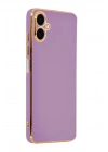 Mey İthalat®  Samsung Galaxy A07 4G Volet Silikon - Mor