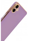 Mey İthalat®  Samsung Galaxy A07 4G Volet Silikon - Mor