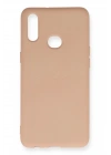 Mey İthalat®  Samsung Galaxy A10S Kılıf Nano içi Kadife Silikon - Pudra