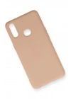 Mey İthalat®  Samsung Galaxy A10S Kılıf Nano içi Kadife Silikon - Pudra