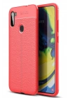 Mey İthalat®  Samsung Galaxy A11 Kılıf Auto Focus Kapak - Kırmızı