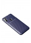 Mey İthalat®  Samsung Galaxy A11 Kılıf Auto Focus Karbon Kapak - Lacivert