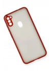 Mey İthalat®  Samsung Galaxy A11 Kılıf Montreal Silikon Kapak - Kırmızı