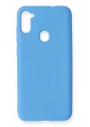 Mey İthalat®  Samsung Galaxy A11 Kılıf Nano içi Kadife Silikon - Mavi