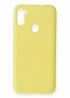 Mey İthalat®  Samsung Galaxy A11 Kılıf Nano içi Kadife Silikon - Sarı
