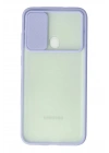Mey İthalat®  Samsung Galaxy A11 Kılıf Palm Buzlu Kamera Sürgülü Silikon - Lila