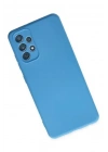Mey İthalat®  Samsung Galaxy A13 4G Kılıf Nano içi Kadife Silikon - Mavi