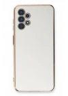 Mey İthalat®  Samsung Galaxy A13 4G Kılıf Volet Silikon - Beyaz