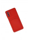 Mey İthalat®  Samsung Galaxy A14 4G Kılıf Kelvin Kartvizitli Silikon - Kırmızı