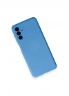 Mey İthalat®  Samsung Galaxy A14 4G Kılıf Nano içi Kadife Silikon - Mavi