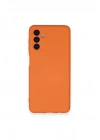 Mey İthalat®  Samsung Galaxy A14 4G Kılıf Nano içi Kadife Silikon - Turuncu
